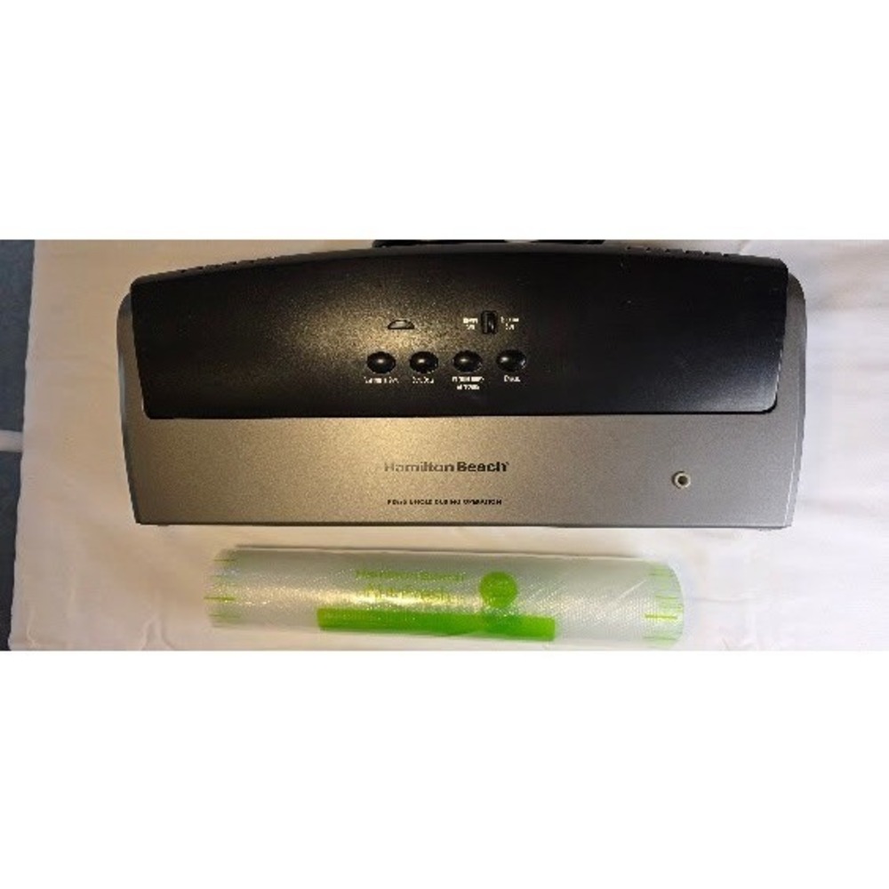 Hamilton Beach 78213 NutriFresh Vacuum Sealer Black Silver Food Preserver